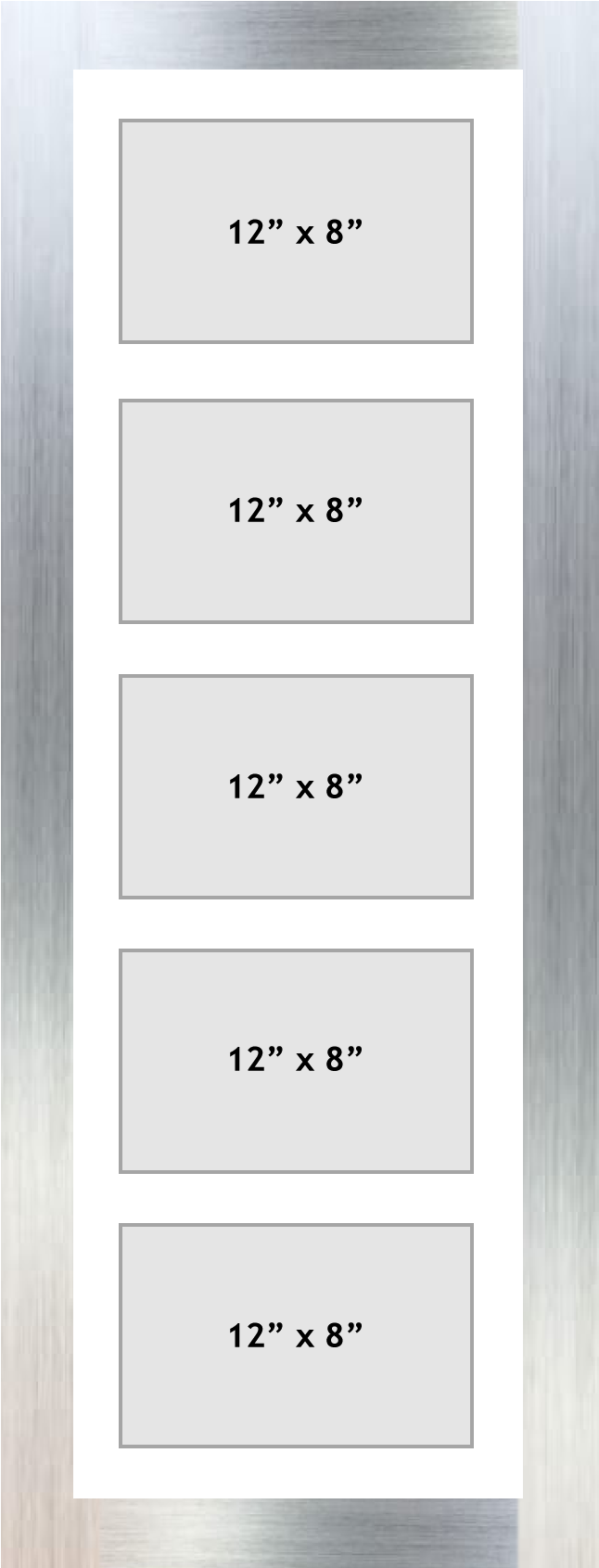 Multi Aperture picture frame fits 5 12x8 photos frames